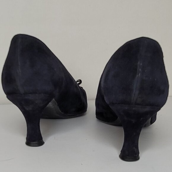 Stuart weitzman NavyBlue Satin Debutant Women's Evening High Heels - Picture 5 of 10